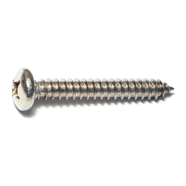 Midwest Fastener Sheet Metal Screw, #12 x 1-1/2 in, 18-8 Stainless Steel Pan Head Phillips Drive, 8 PK 63477 - main